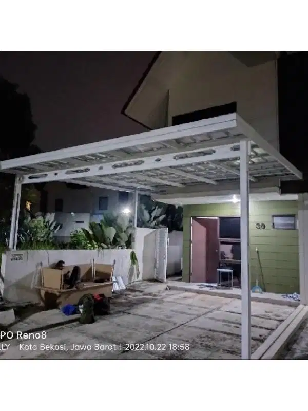 KANOPI BAJA RINGAN ATAP SPANDEK dan alderon