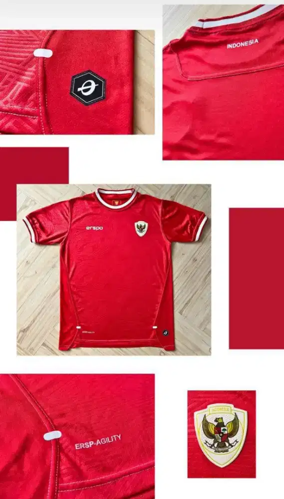 Jersey Bola Timnas Indonesia Erspo Home Merah New Season Elegant