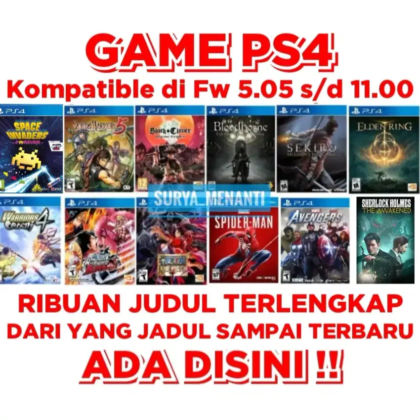 JUAL GAME PS4 TERLENGKAP MRH MERIAH HARGA TERJANGKAU