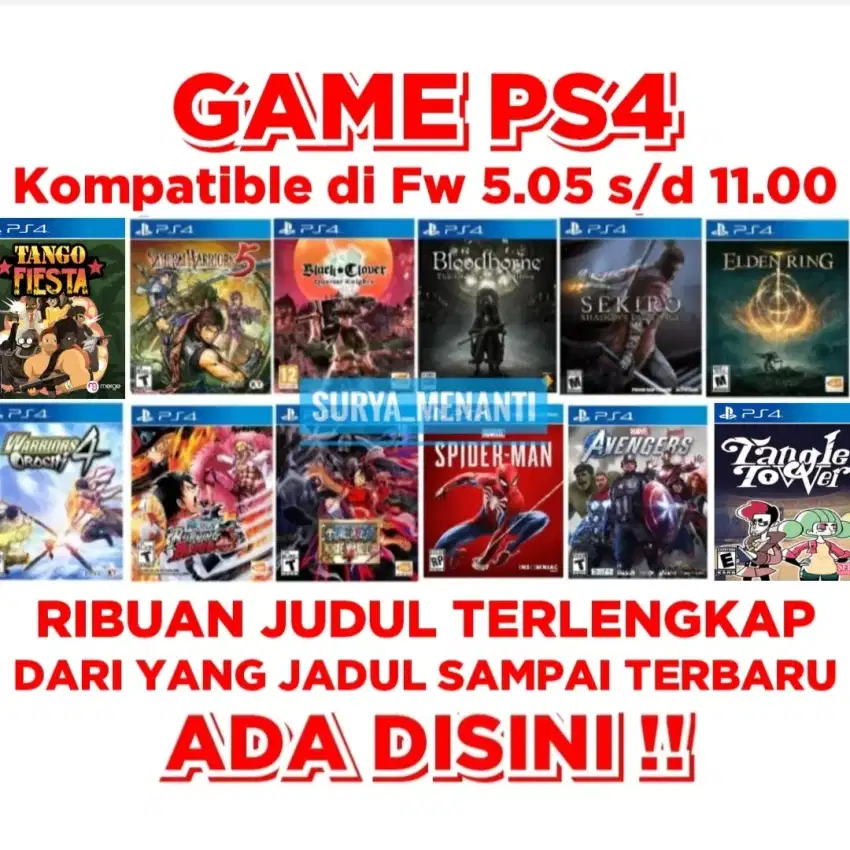 JUAL GAME PS4 TERLENGKAP HARGA MRH MERIAH