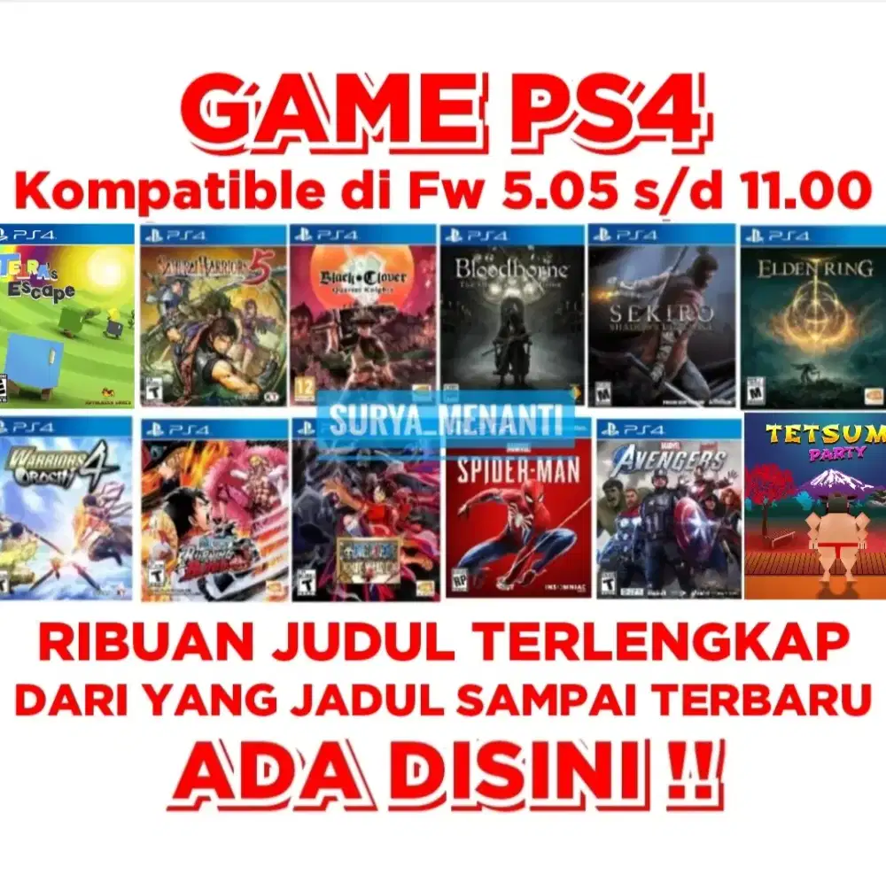 JUAL GAME PS4 TERLENGKAP HARGA MURAH TERJANGKAU