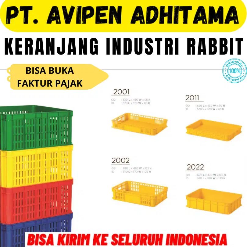 Kontainer Plastik Rabbit Industri Type 2001 Bandung