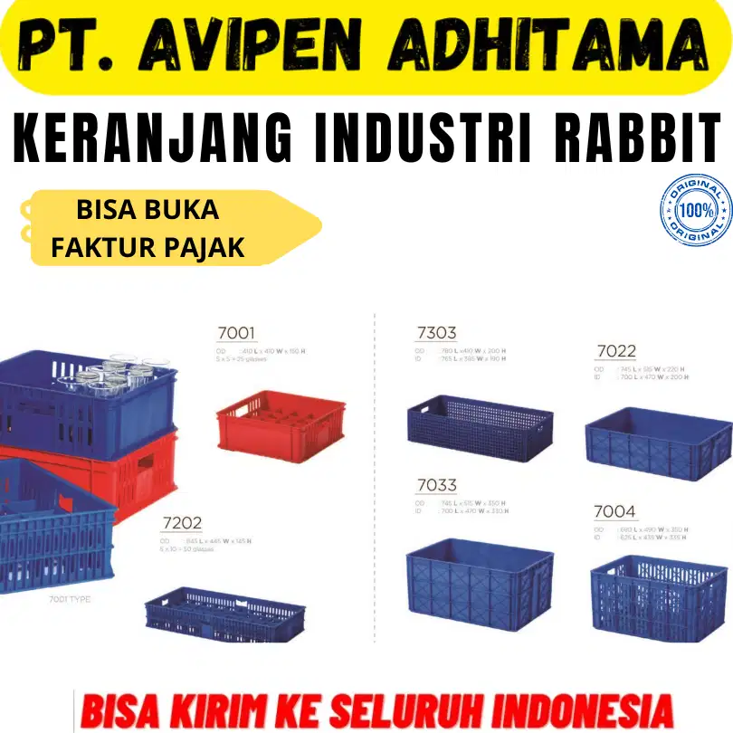 Keranjang Plastik Industri Rabbit Type 2122 Jakarta