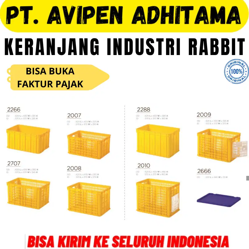 Kontainer Plastik Rabbit Industri Type 2004 Bekasi