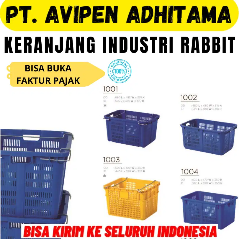 Keranjang Plastik Industri Rabbit Type 2005 Medan