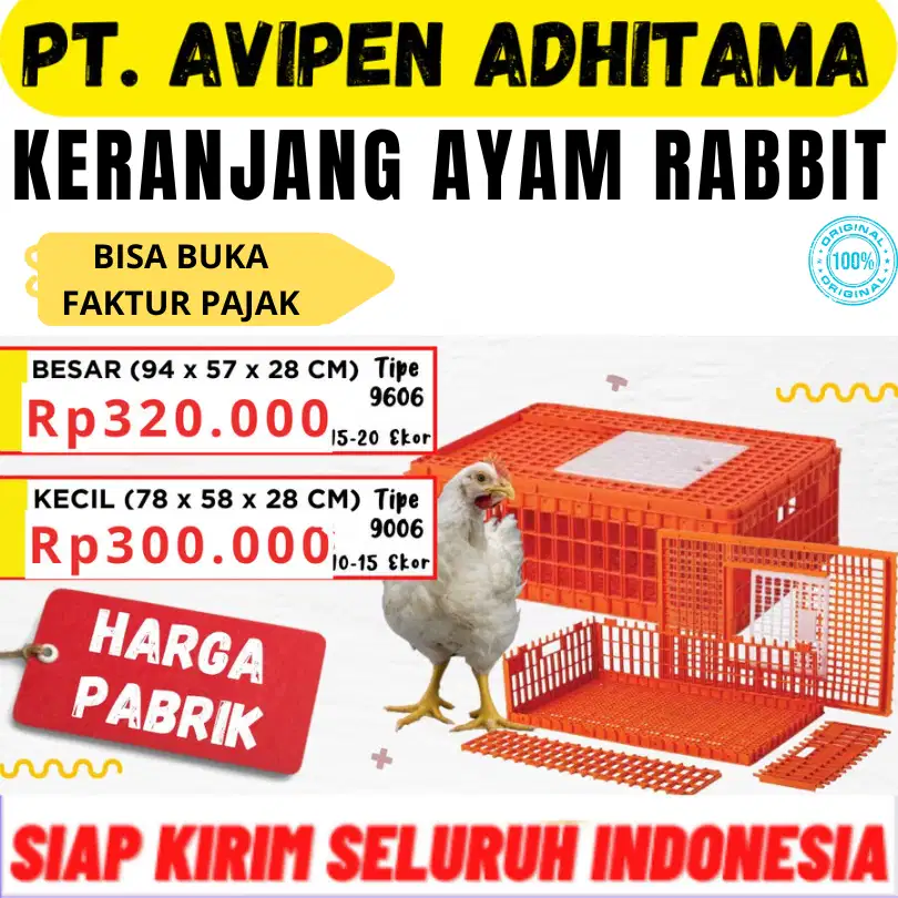 Keranjang Ayam Potong Broiler Plastik Merek Rabbit jakarta