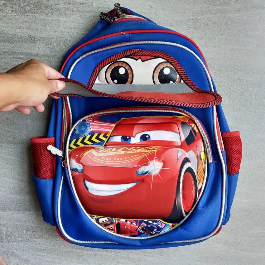 Tas Sekolah Tas Ransel Anak Cowok Model Cars Lightning Mcqueen