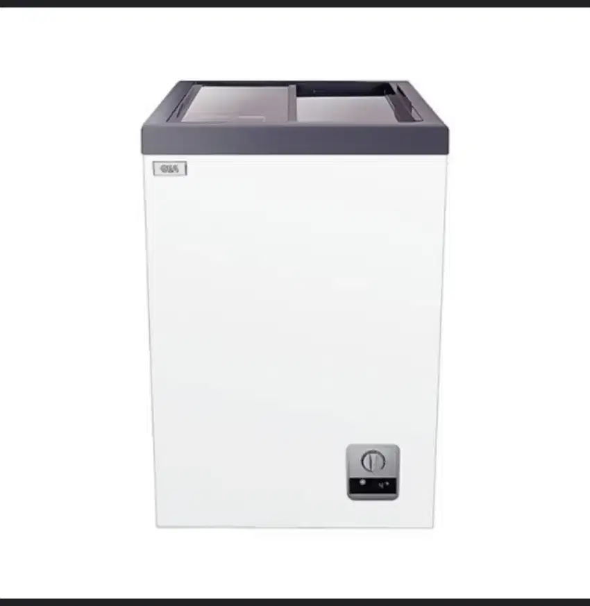 Cuci gudang NEW GEA Sliding Flat glass freezer SD-103 Garansi