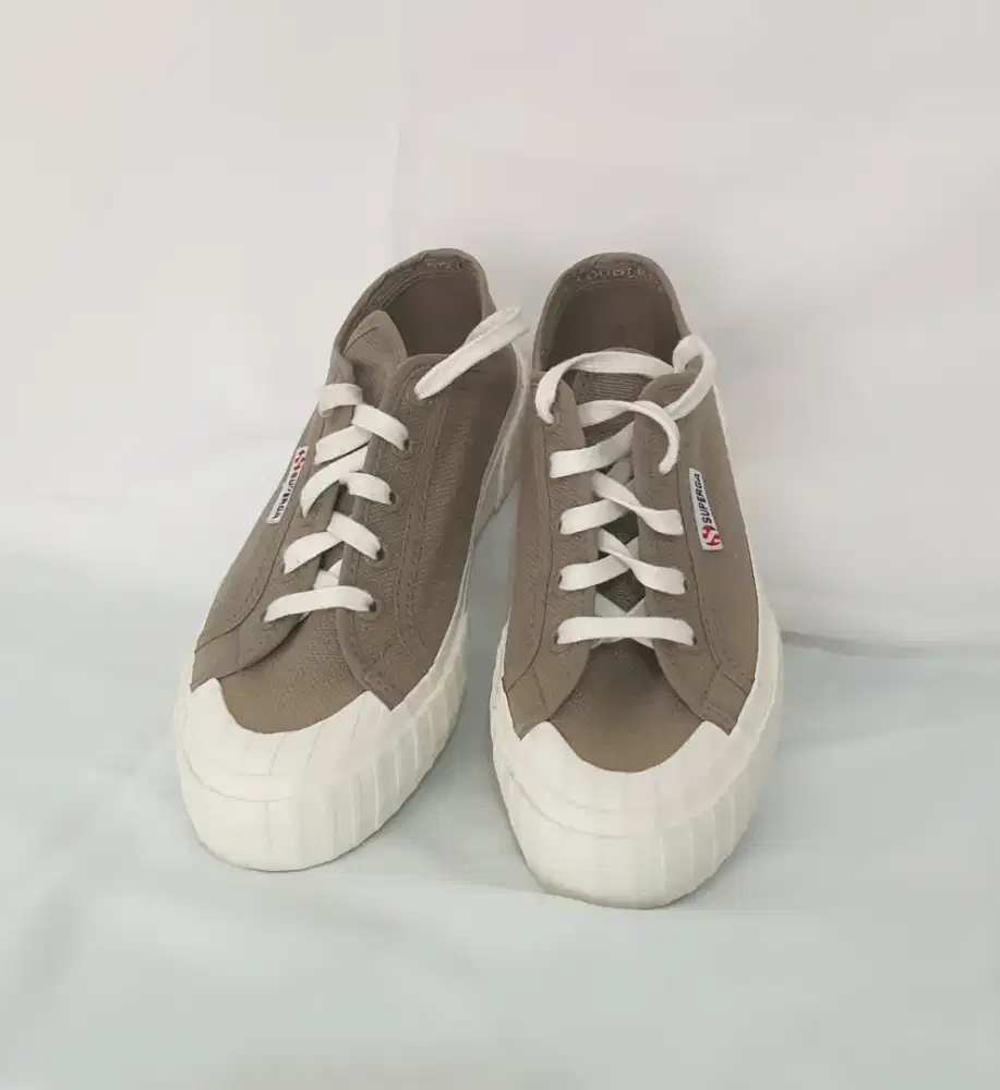 SUPERGA 2630 STRIPE Green Safari- F Avorio/ Sepatu Italia