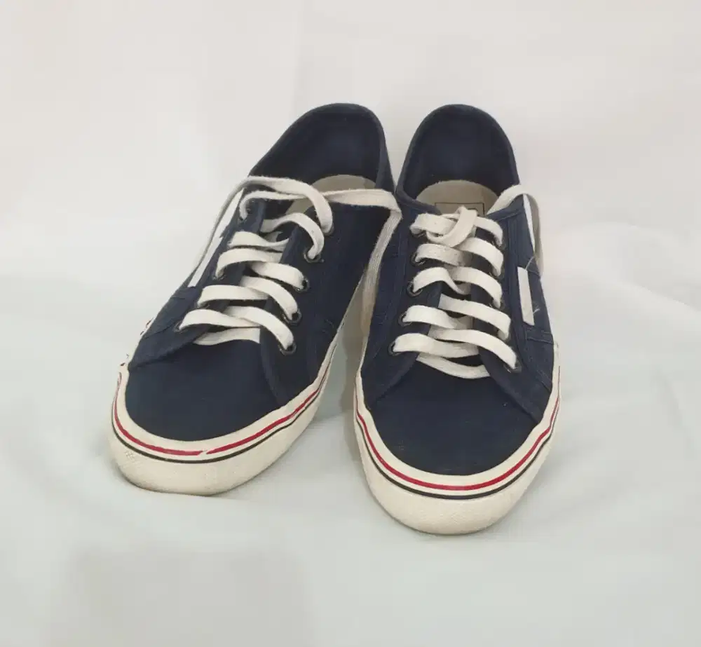 SUPERGA Navy-Red Navy Stripes/Sepatu Wanita Original