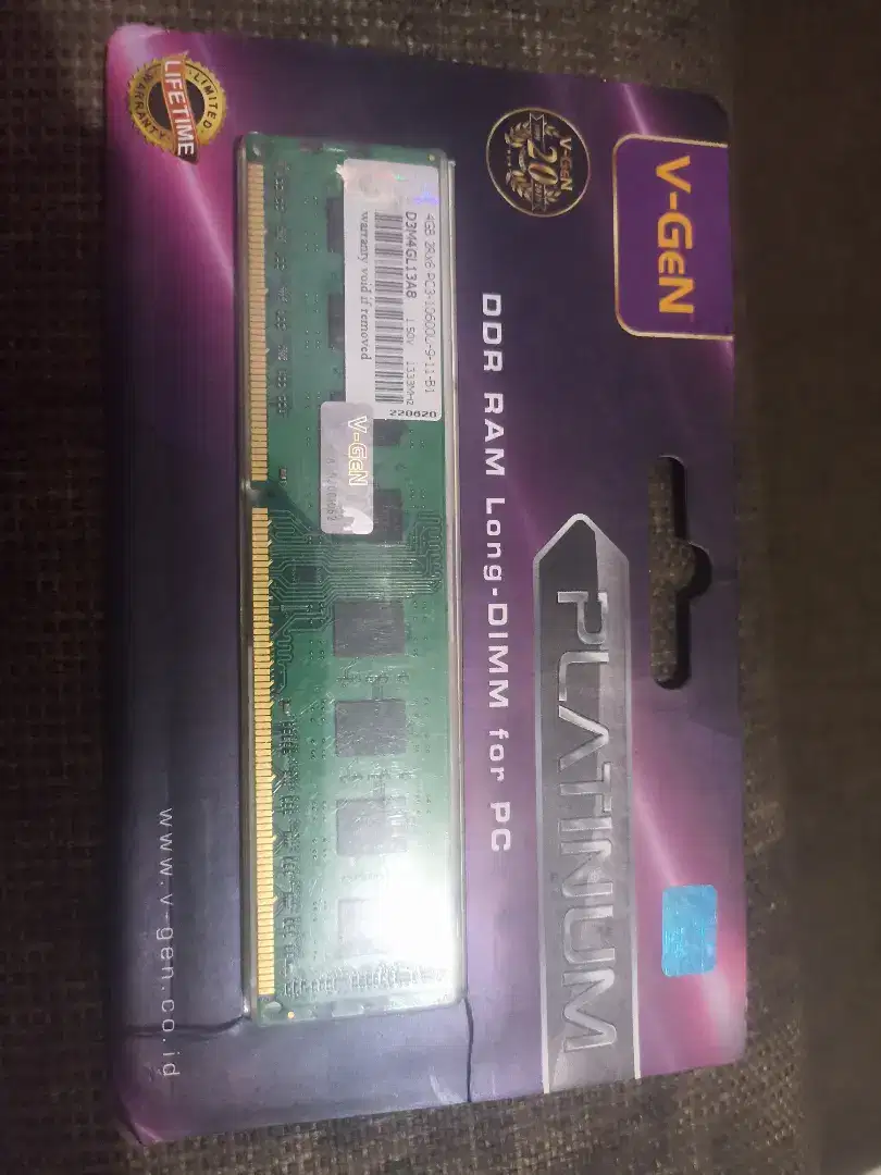 RAM DDR 4GB 2RX8 PC3 10600U-9-11-B1  1,5V