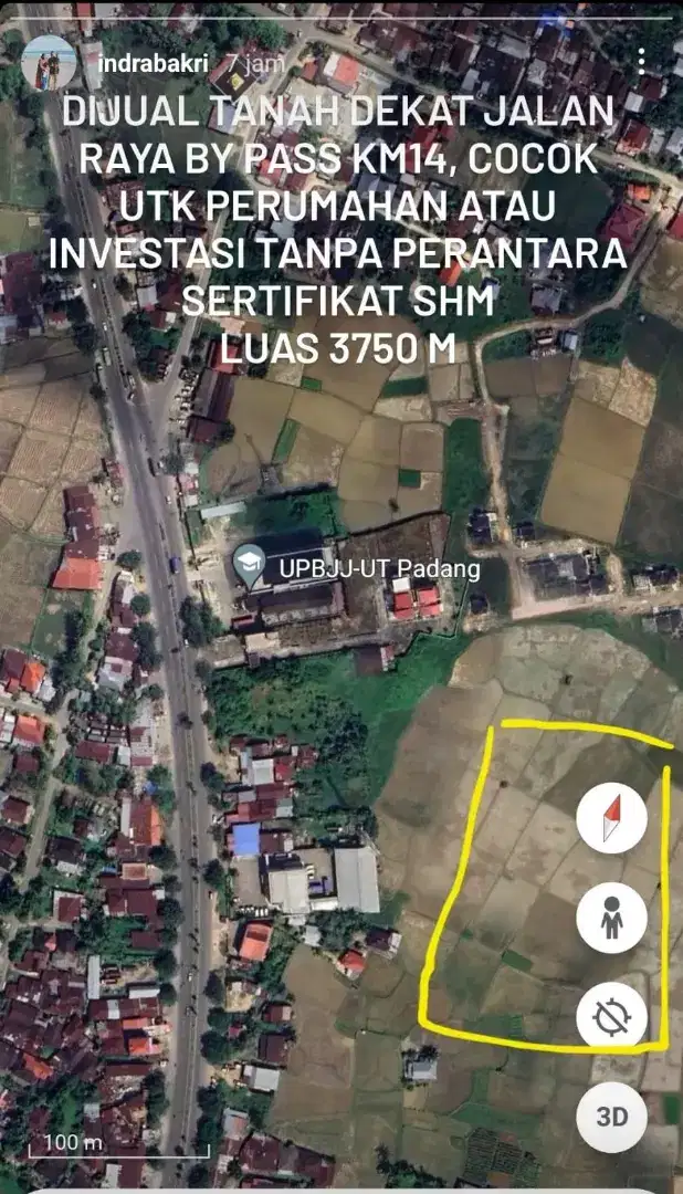 Dijual tanah bypass km14