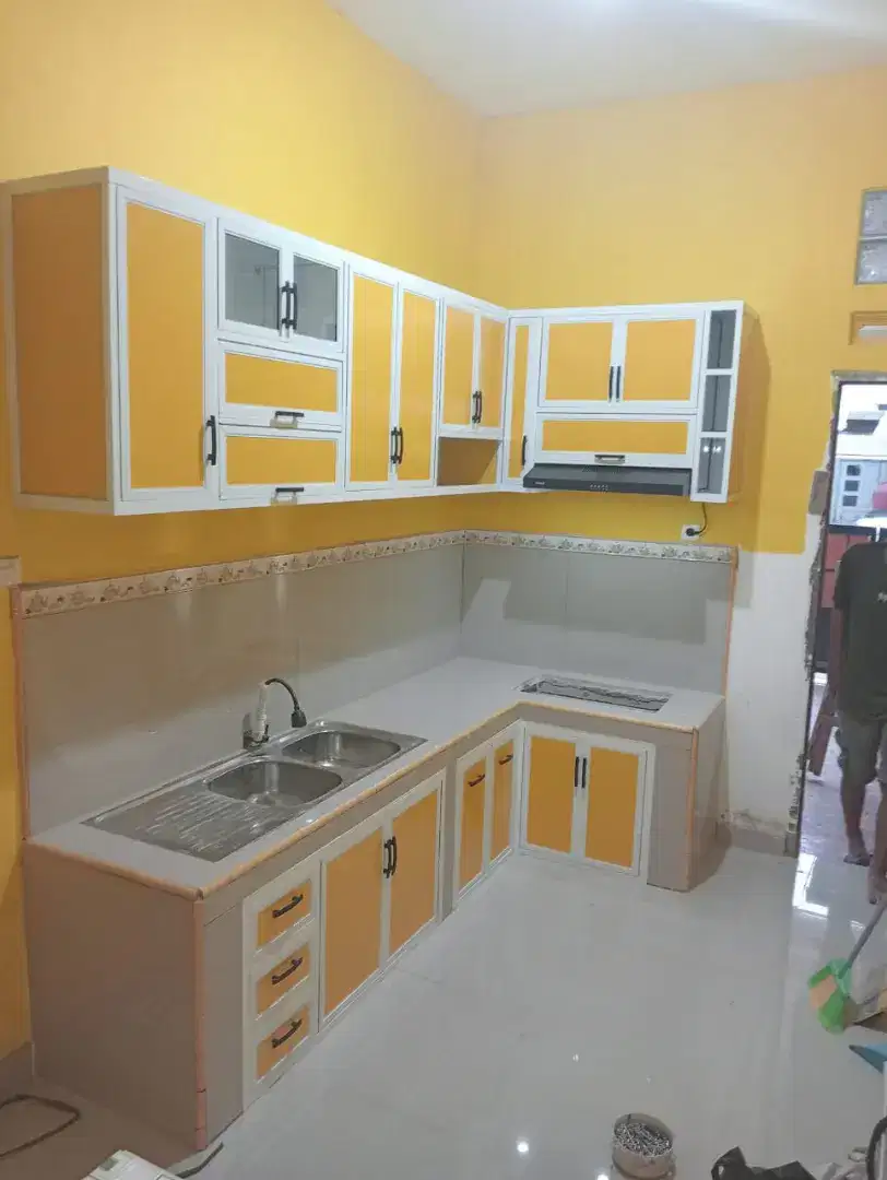 Kitchen set bahan aluminium acp anti rayap anti kropos kuat api