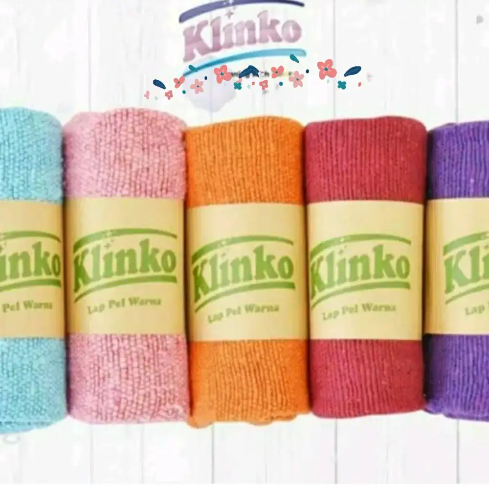 Kain Pel Klinko Mop Serat Air Kain Lap Warna Warni