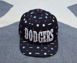 Topi snapback mlb la dodgers unik second original rare