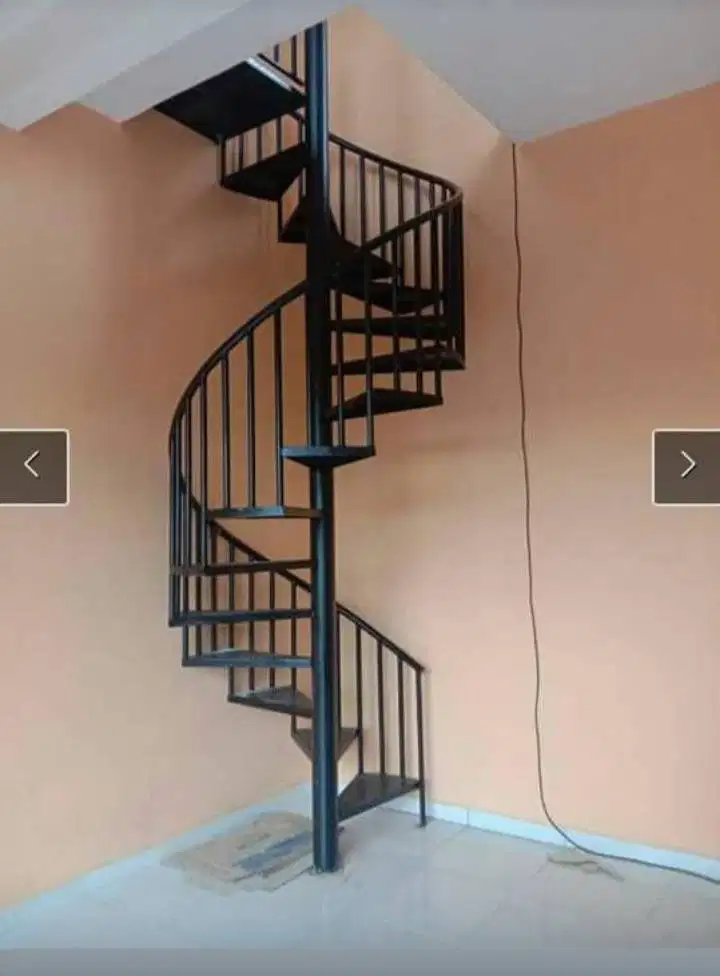 tangga putar murah minimalis pijakan plat