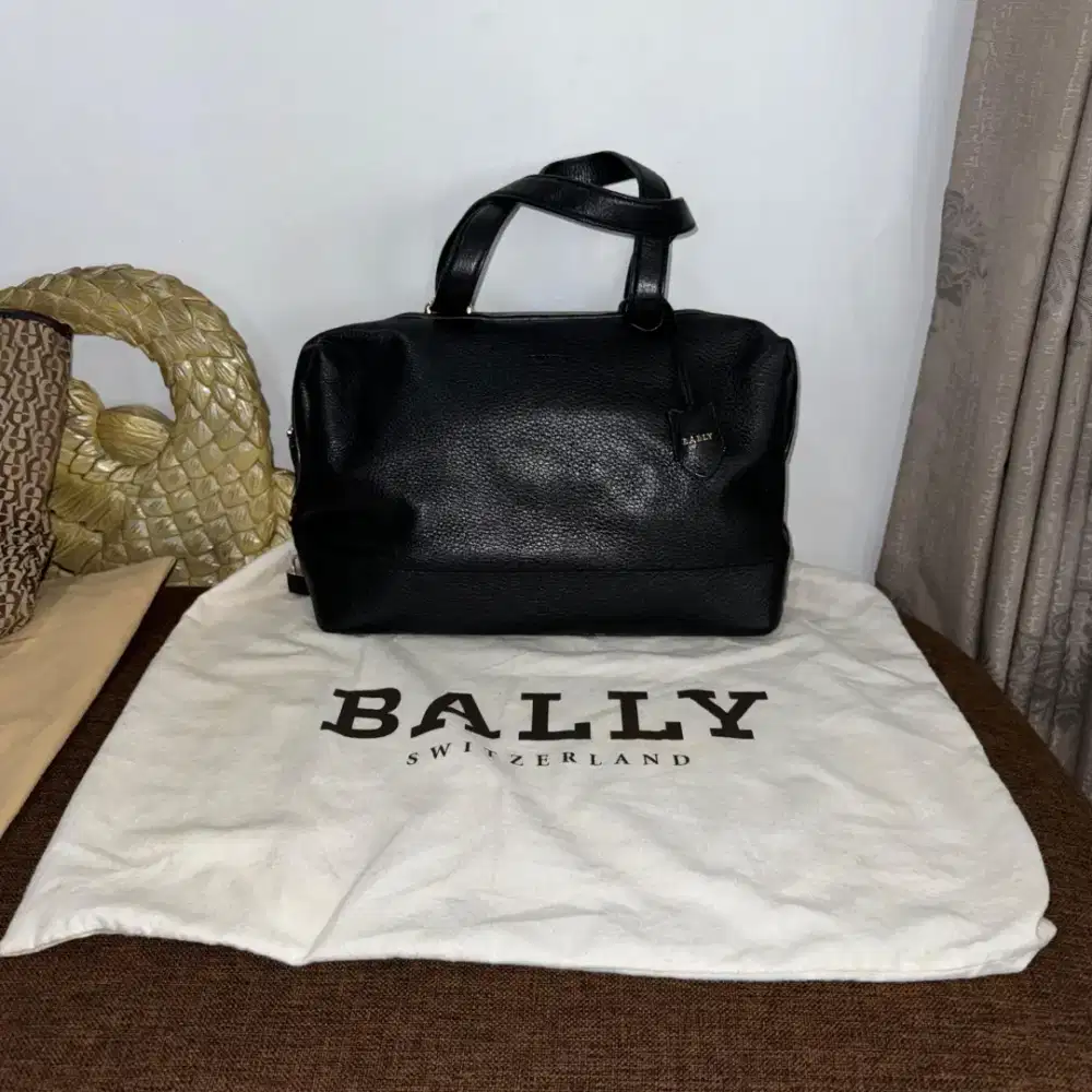 Tas Bally Kulit Hitam Original