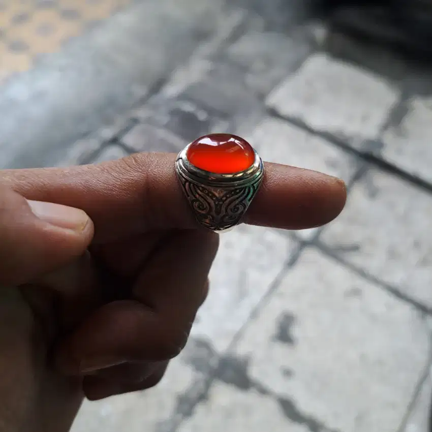 Natural batu akik red raflesia bengkulu