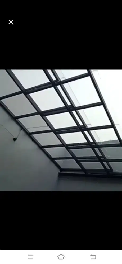 Kanopi sleding atap solarflat katrol manual