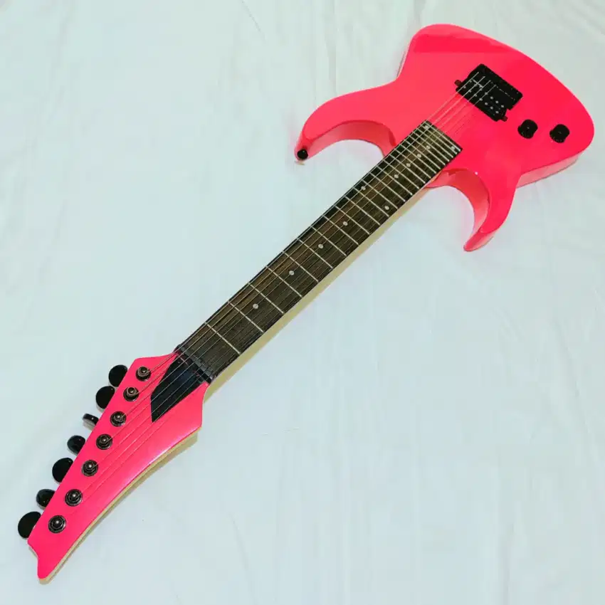 Gitar Kidal Lefty Left Handed Kiri model Ibanez RG 7 senar
