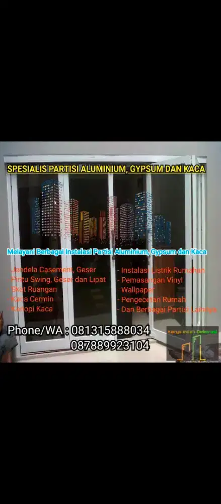 pemasangan kusen aluminium