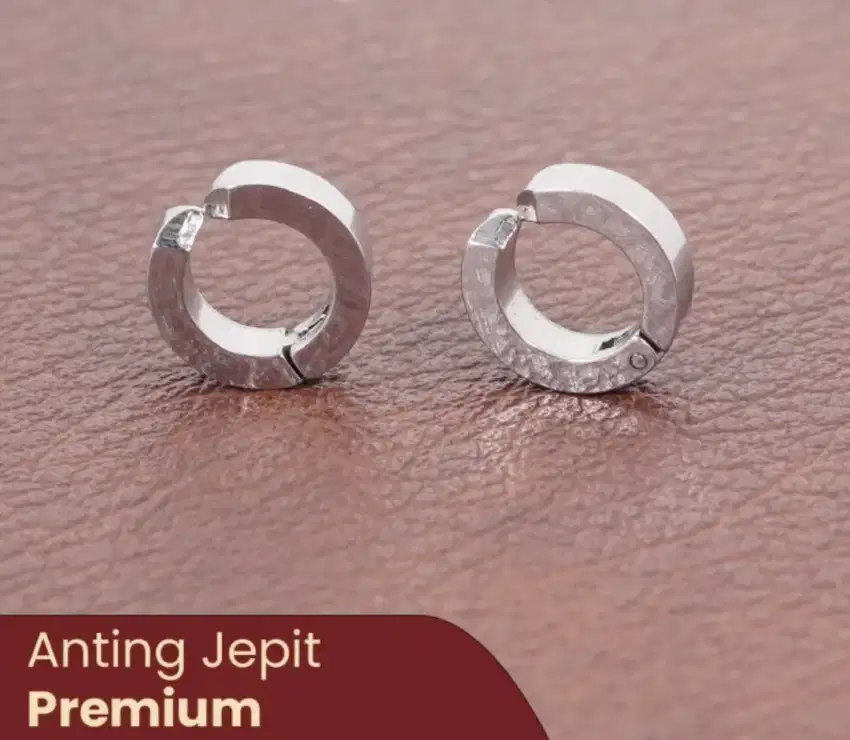 Anting Lingkar Jepit Tanpa Tindik Silver ORIGINAL
