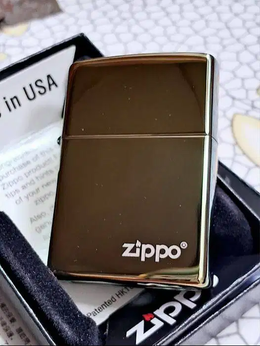 New Zippo High Polish Green Zippo Logo