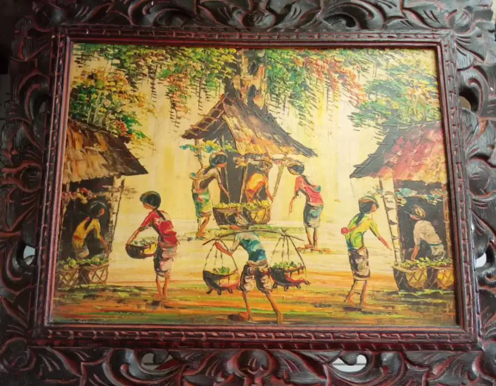 Lukisan suasana pasar