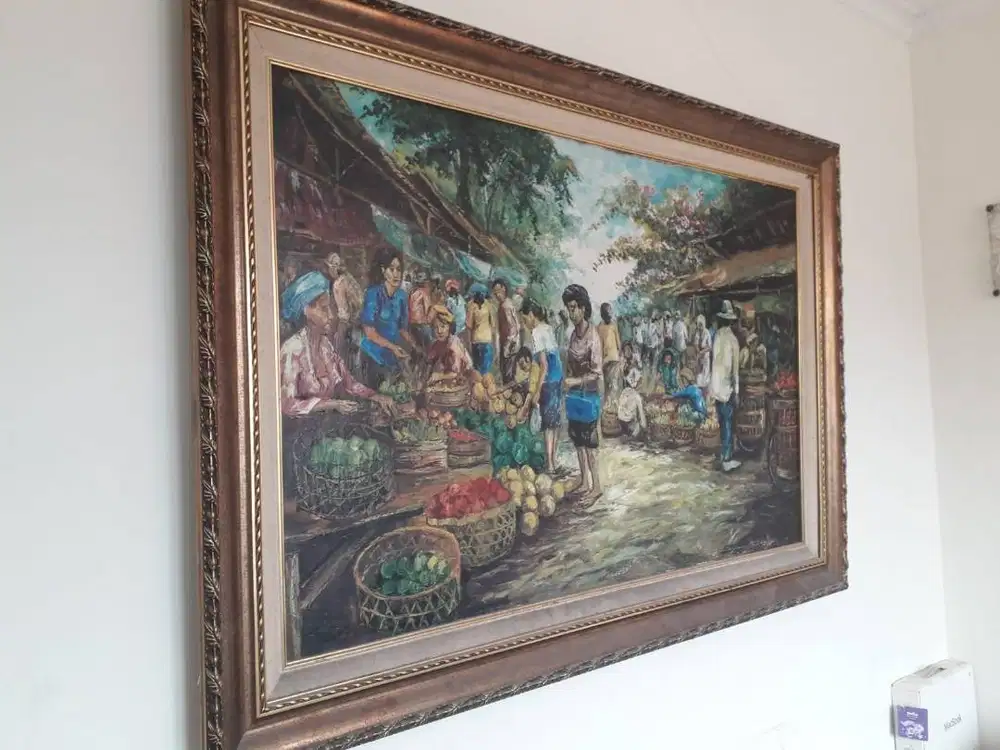 Lukisan Kanvas Pasar