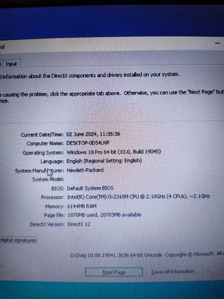 Laptop Notebook Hp Olf Spek Original