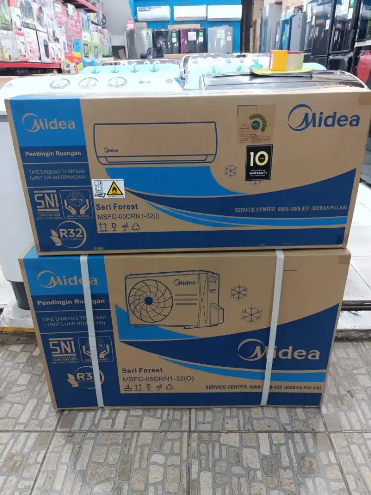 AC MIDEA 1/2PK + PASANG, BARANG BARU GARANSI RESMI PABRIK