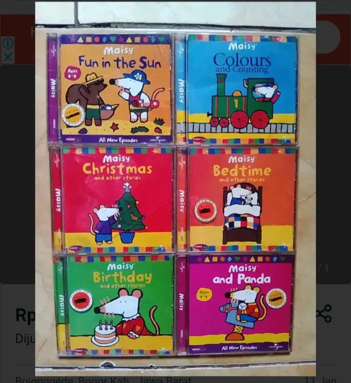 VCD anak original english teks bahasa indonesia