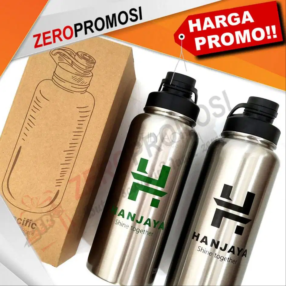 Pacific Vacuum Bottle Mizzu (Termos) + Sablon 900ML