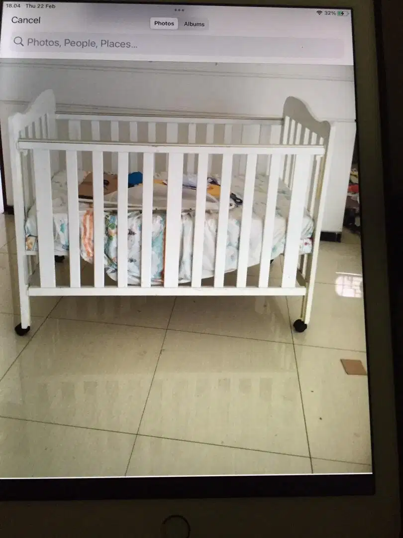 Box tidur baby bgs kayu solid uk besar merk baby joy baby crib