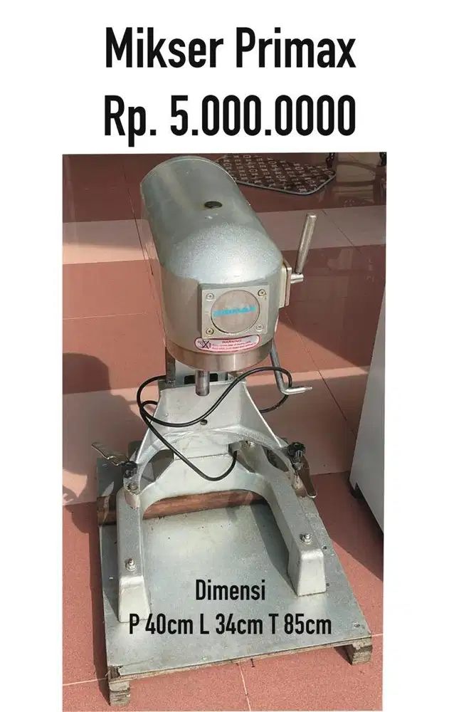 Mikser mixer adonan roti besar merek PRIMAX second bekas masih bagus