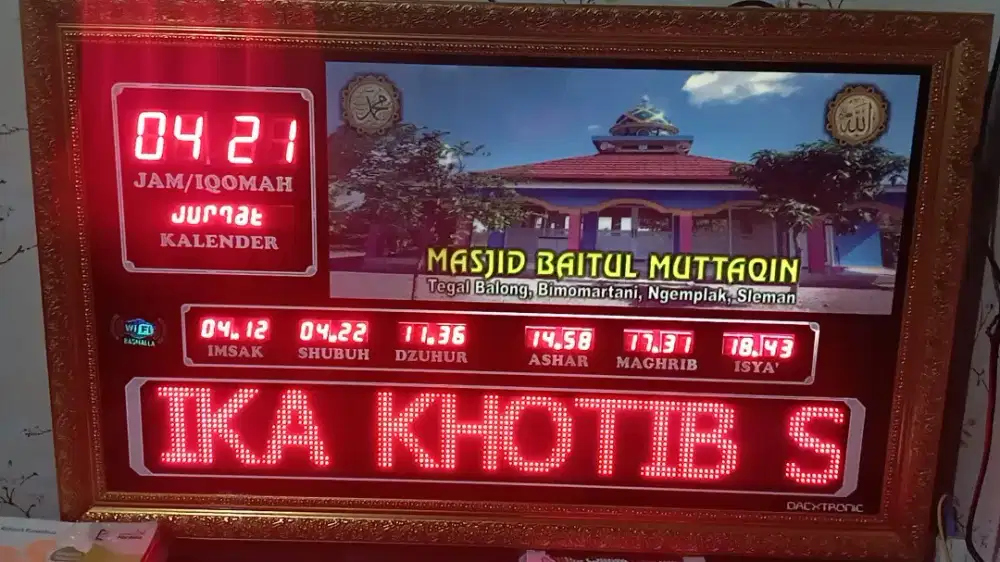 Jam Masjid Mushola Digital