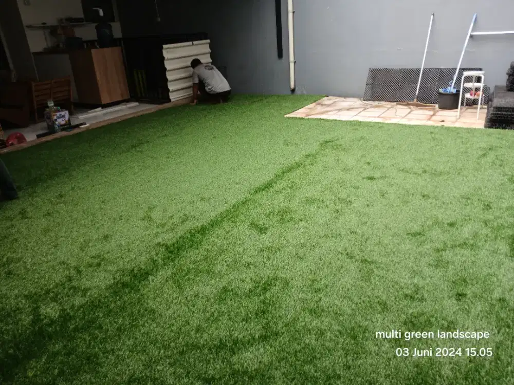 Paketan Dekorasi Lantai Rumput + Drainase