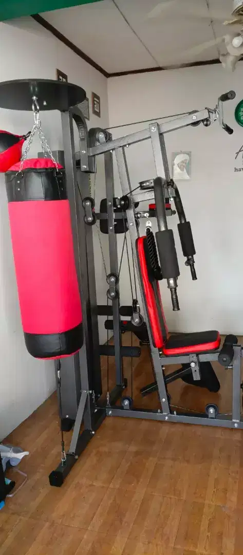 Alat fitness home gym 3 sisi samsak beban 75 kg