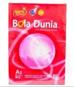 Kertas Fotocopy A3 80 gram Bola Dunia