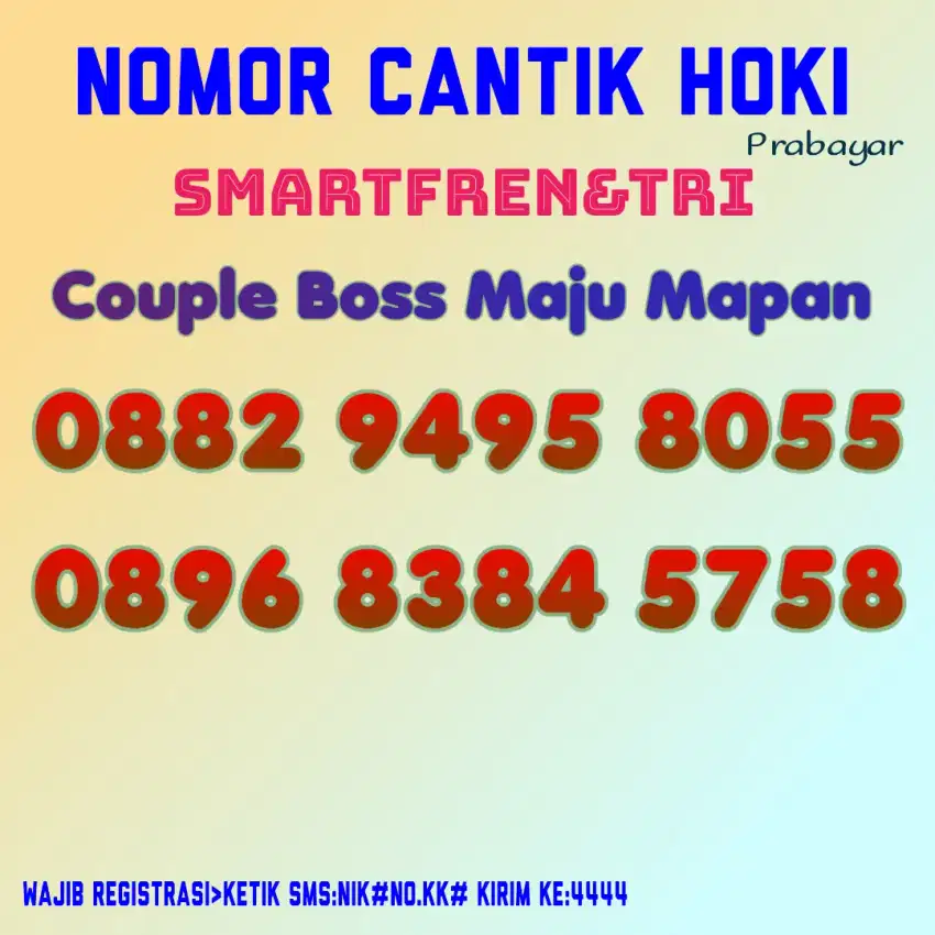 Perdana Nomor Cantik Hoki Smartfren&Tri - Couple Boss Maju Mapan