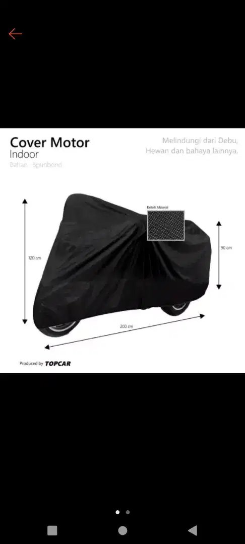 Sarung motor bahan kain kanvas