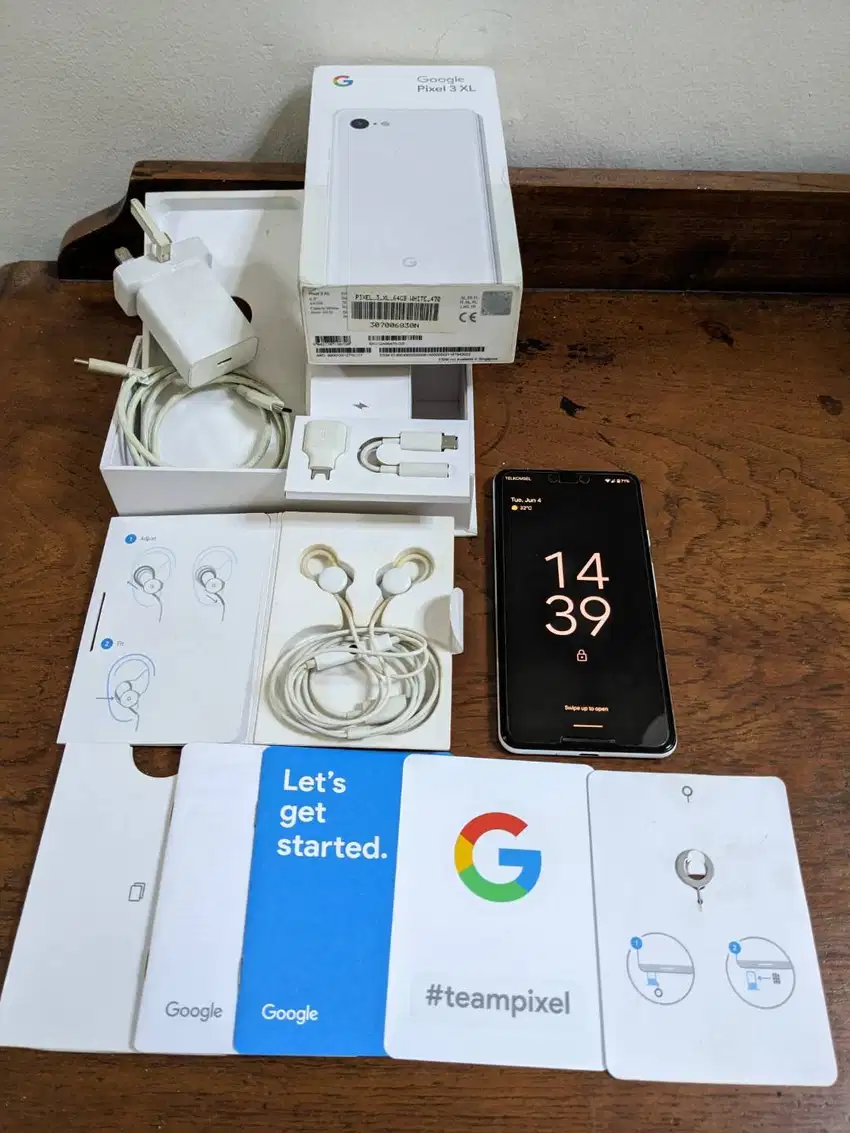 Google Pixel 3 XL 64 GB Clearly White Fullset Original