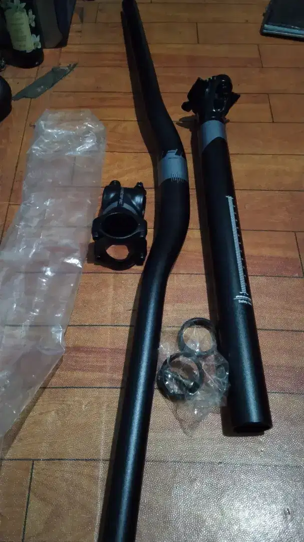 1set stang risebar74mm+seatpost+stem