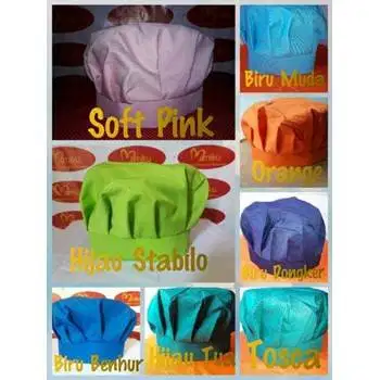 Topi Koki Topi Masak Topi Chef Bahan Drill Premium