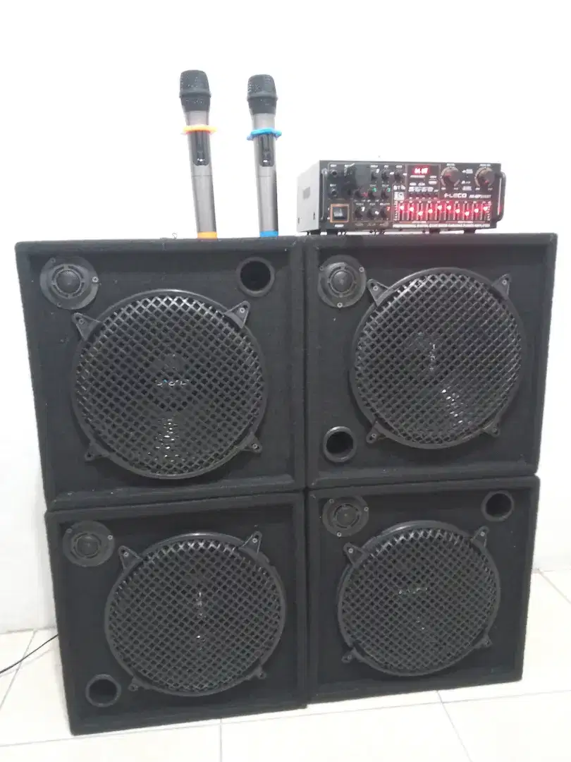 Paket speaker karaoke 12 in isi 4