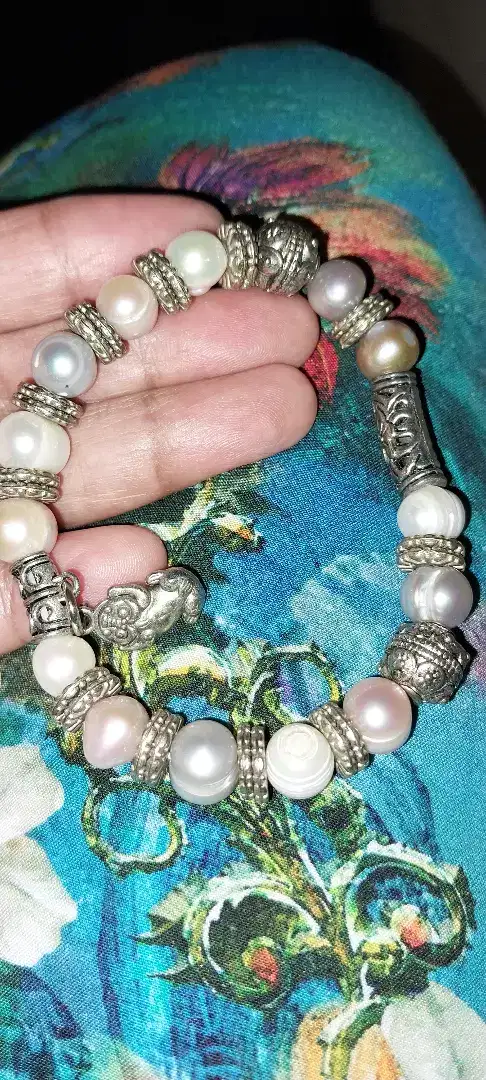 Gelang mutiara Pink putih