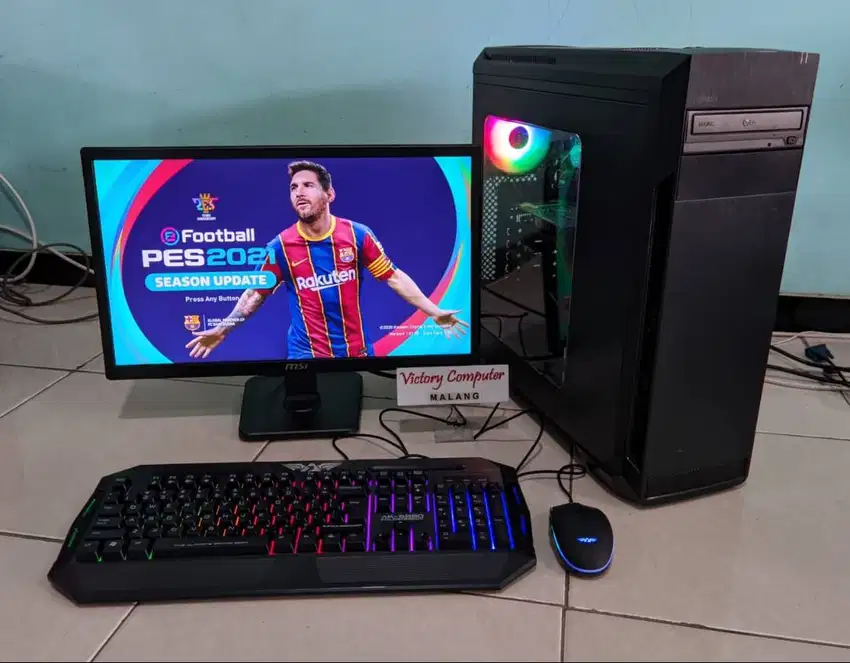 PC Komputer GamingRAM 16Gb GTX1050 Monitor 22inch