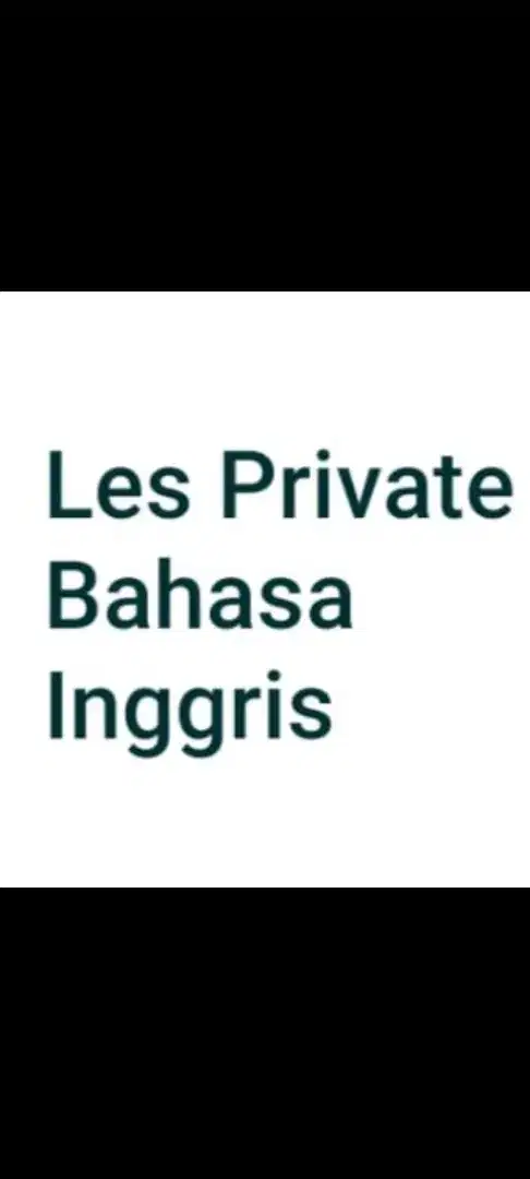 Les Privat Bahasa Inggris