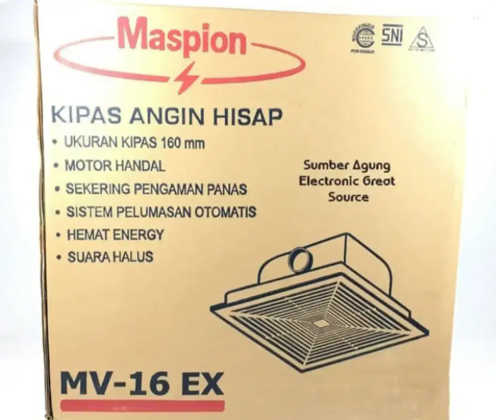 TERSEDIA Kipas Angin Hisap Maspion MV16EX Exhaust Fan Kamar Mandi