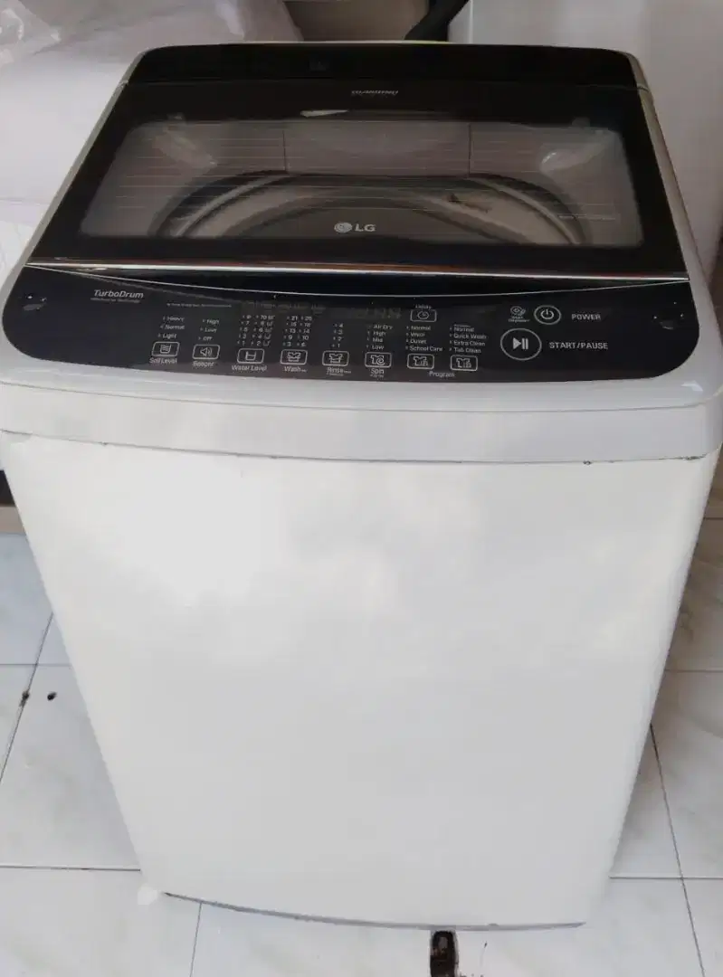 Mesin Cuci 1 Tabung Top Loading LG Inverter 7.5Kg Second Like New